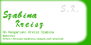 szabina kreisz business card